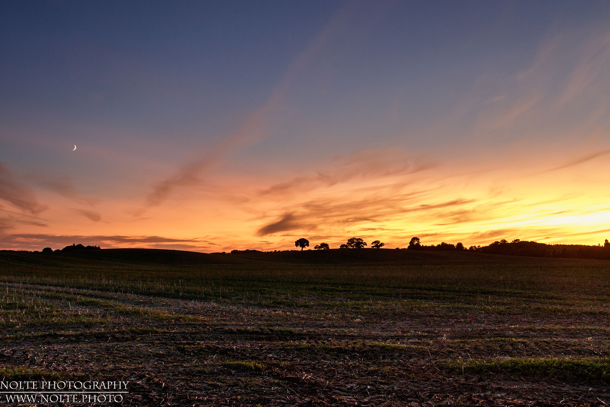 Abendlicht über dem Acker